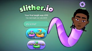 I BECAME A SNAKE  Slitherio [upl. by Jez614]