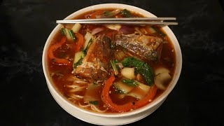 Mackerel Ramen Noodle Soup  Jans Kitchen  Jan Tom Yam [upl. by Cary]