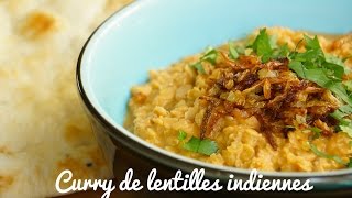 Recette curry de lentilles indien végétarien ou dhal curry Subtitled [upl. by Uphemia]