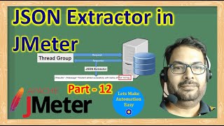 JMeter Tutorial 12  JSON Extractor in JMeter  Pradeep Nailwal [upl. by Chui394]