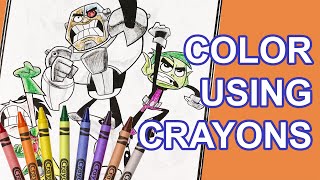 Color with me Crayons  Try Teen Titans Go  RealTime ASMR [upl. by Osrit731]