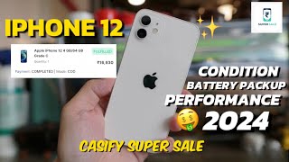 IPhone 12 In 16K 🤑 C Grade🔥 Cashify Super Sale Unboxing Video 2024 unboxing [upl. by Kecaj]