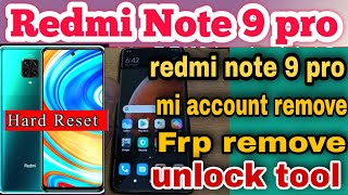 Redmi Note 9 Pro FRP Unlock Android 11 12  Redmi Note 9 Pro Hard reset by unlocktool 2024 [upl. by Aiyn875]