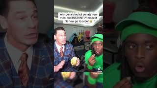 John cena Kai cenat and fanum try the chicken Big Mac [upl. by Willyt]