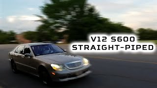 V12 S600 STRAIGHT PIPE F1 Exhaust FLYBY REVVING RIDE ALONG [upl. by Yerac480]