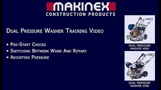 Dual Pressure Washer Training Video [upl. by Esinyt]