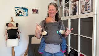 How to use the Infantino Flip Baby Carrier in the Back Carrying Position [upl. by Robma777]