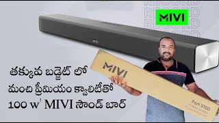 Mivi Bluetooth soundbar unboxing and review in Telugu [upl. by Flyn245]