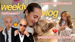 MŮJ ŽIVOT JE MESS  poslední dny v Česku Halloween overnight blowout  weekly vlog [upl. by Aierbma]