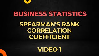 Spearmans rank correlation coefficient [upl. by Hebrew453]