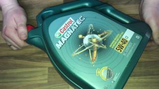 Castrol Magnatec 5W40 C3 motor oil engine oil unboxing and instructions [upl. by Leiuqese]