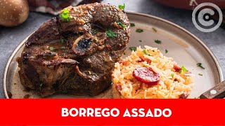 Como fazer Borrego Assado com Arroz de Forno  Receita de Carne [upl. by Omero744]