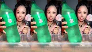 ASMR WATER BOTTLE ICE  SLUSH ICE EATING MUKBANG [upl. by Telfore]