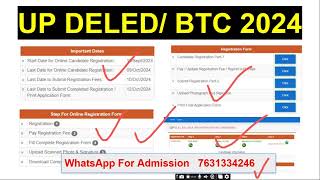 UP DELEd Online Form 2024 Complete Guide to Apply Up DElEd admission open Admission info DElEd [upl. by Beatrix]