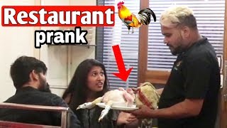 RESTAURANT WAITER PRANK  GIVEAWAY  Prank In India  Shubham Sharma [upl. by Ariahs]