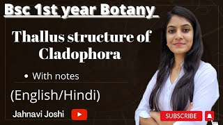 Cladophora Thallus Structure NotesBsc 1st year Botany [upl. by Dietz]