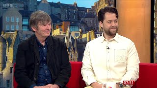 Richard Rankin Rebus Actor Ian Rankin Rebus Author On BBC Breakfast 15052024 [upl. by Iahc]