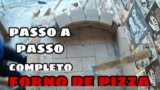 COMO fazer FORNO DE PIZZA a LENHA  TODA em tijolo REFRATÁRIO [upl. by Noived790]