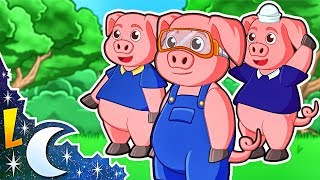 La Canción del Cuento de Los 3 Cerditos y El Lobo Feroz Videos Para Niños Lunacreciente [upl. by Nylassej]