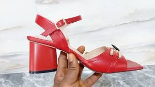 Shirley Red Tuscany Leather Sandals [upl. by Orgell538]