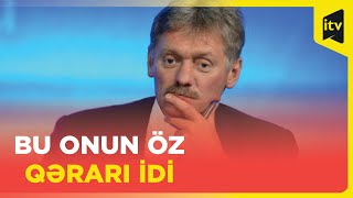 Peskov “Əsəd postunu tərk etmək qərarını özü verib” [upl. by Aidaas474]