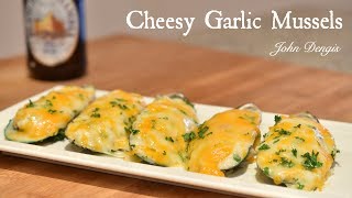 Cheesy Garlic Mussels  John Dengis [upl. by Kerge986]