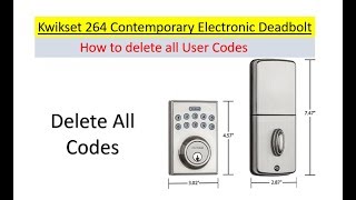 How To Delete All User Codes on the Kwikset 264 Electronic Deadbolt Door Lock by using the 3 key [upl. by Awram]