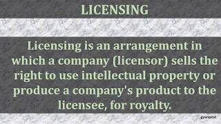 DIFFERENCE BETWEEN LICENSING AND FRANCHISING [upl. by Rundgren]