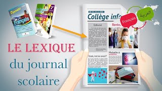 le lexique relatif à la Une dun journal scolaire  شرح بالعربية [upl. by Carrel]