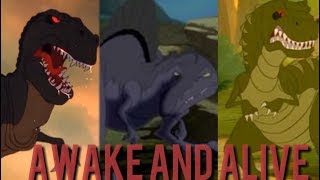 The Land Before Time TRex Spinosaurus amp Giganotosaurus  Awake And Alive song by Skillet [upl. by Anifled]