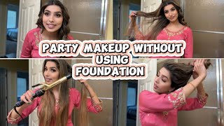 5 Minute No Foundation Makeup Look Easy Makeup amp Hairstyle Look Party Makeup  Harman Beauty [upl. by Ecnahoy]