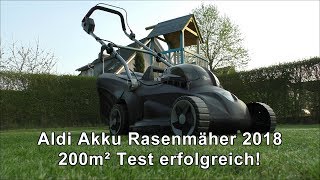 200m² Test Aldi Akku Rasenmäher 2018 Model Garden Feelings Aldi Nord  Test 200m²  Viktor Fox [upl. by Cynthie]