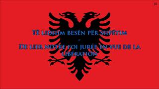 Hymne national de lAlbanie ALBFR paroles  Anthem of Albania French [upl. by Florentia537]