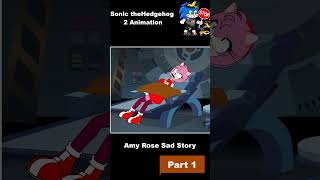 Sonic the Hedgehog 2 Animation  Sonic vs Amy Rose Sad Back Story shorts [upl. by Leinaj]