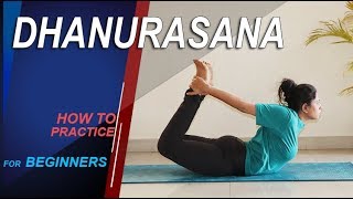 How to practice dhanurasana  dhanurasana for beginners  back stretch [upl. by Naida]