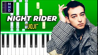 Joji  NIGHT RIDER  Piano Tutorial [upl. by Zetrac]