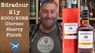 Edradour 21y 20002022 Oloroso Sherry Finish Casks 31543155 Single Malt Scotch Review  WhiskyJason [upl. by Chasse133]