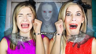 24 Hours HANDCUFFED in Hacker Mini Mansion with Real Ghost  Rebecca Zamolo [upl. by Indys529]