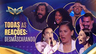 TODAS AS REAÇÕES DOS JURADOS DESMASCARANDO  TEMPORADA 1  THE MASKED SINGER BRASIL [upl. by Arick]