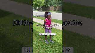 Did the 9 year old answer this math right shorts homeschool educational kids [upl. by Navi]