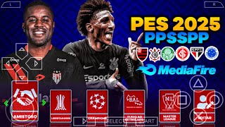 PES PPSSPP 2025 SULAMERICANO COM NOVOS TIMES LIBERTADORES TRANSFERENCIAS 202425 [upl. by Lilithe532]