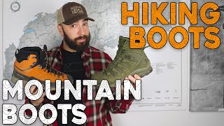 Mountain Boots vs Hiking Boots  Whats the difference [upl. by Notac678]