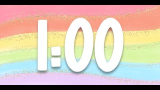 1 Minute Classroom Timer  Rainbow Classroom Timer [upl. by Hackathorn]