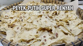 RESEP PEYEK PUTIH SUPER RENYAH  1X GORENG SAJA [upl. by Aniraad]