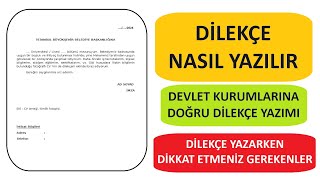 DİLEKÇE NASIL YAZILIR  DEVLET KURUMUNA DOĞRU DİLEKÇE NASIL YAZILIR [upl. by Eerihs31]