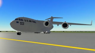 Roblox  Pilot Training Flight Simulator  Boeing C17 Globemaster [upl. by Bonnice]