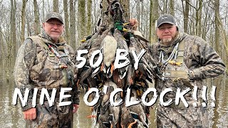 Duck Hunting Before A Huge Cold Front  Absolutely Insane  Into The Woods with Rusty Creasey [upl. by Langelo]