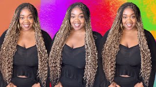 NEW Outre BOHO BOX BRAID 30” 13x4 lace frontal wig [upl. by Ecinom644]