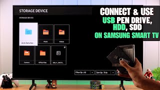 Use USB External Drive on Samsung Smart TV Connect Pen Drive HDD or SSD [upl. by Caz380]