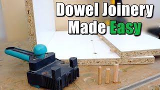 Dowel Joinery Made Easy With a Cheap Jig [upl. by Narmis]